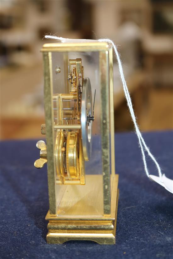 A Jaeger le Coultre desk timepiece height 10cm